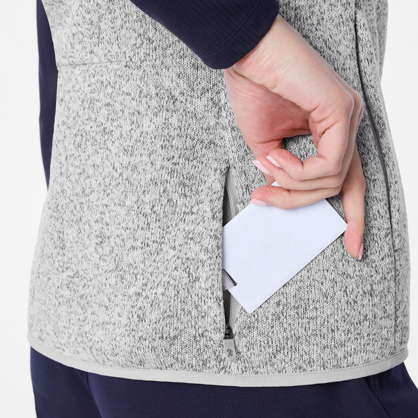 women's Heather Light Grey On-Shift -  Sweater Knit Vest™