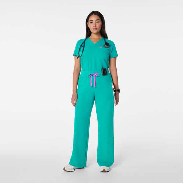 women's Lagoon High Waisted Isabel Wide Leg - Scrub Pant