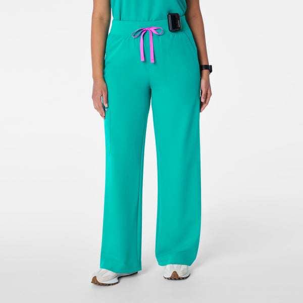 women's Lagoon High Waisted Isabel Wide Leg - Scrub Pant