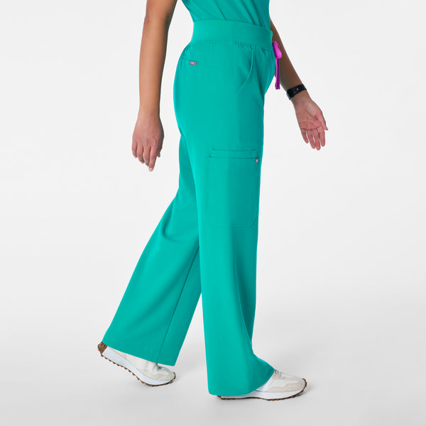 women's Lagoon High Waisted Isabel Wide Leg - Scrub Pant