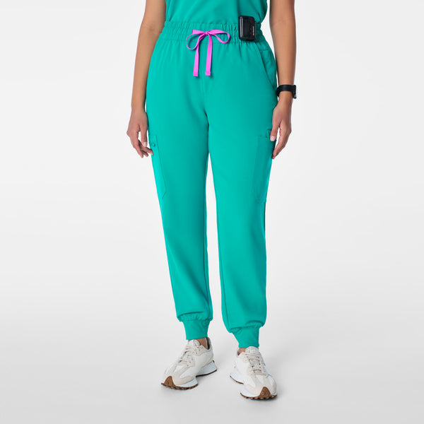 women's Lagoon High Waisted Uman Relaxed - Petite Jogger Scrub Pant