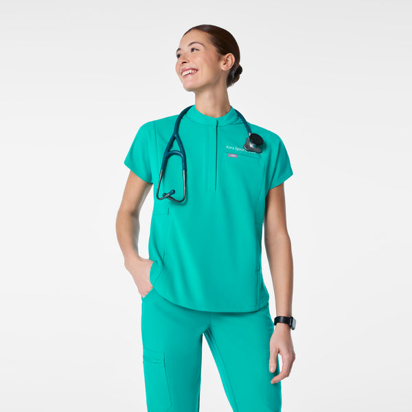 women's Lagoon Montex - Mock Neck Scrub Top