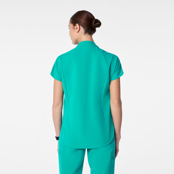 women's Lagoon Montex - Mock Neck Scrub Top