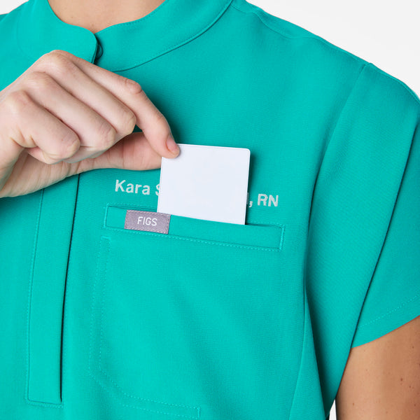 women's Lagoon Montex - Mock Neck Scrub Top