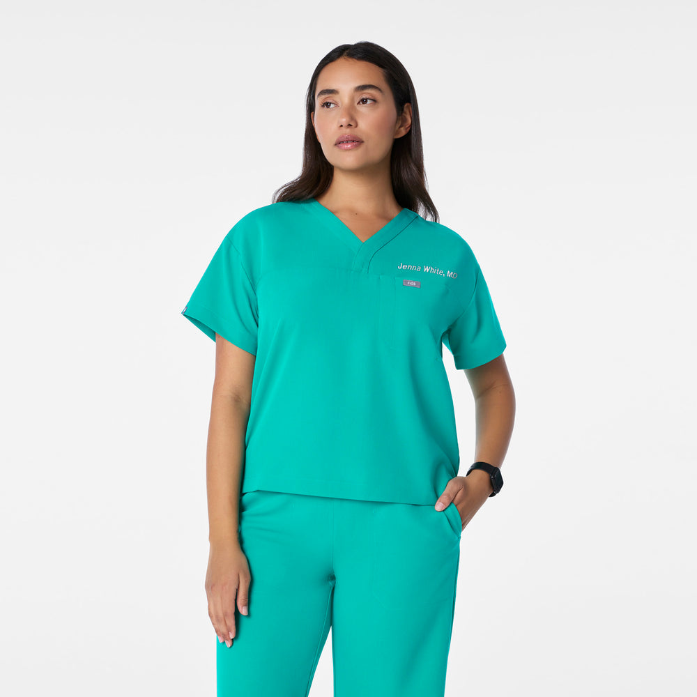 women's Lagoon Pagosa Relaxed V-Neck - Scrub Top