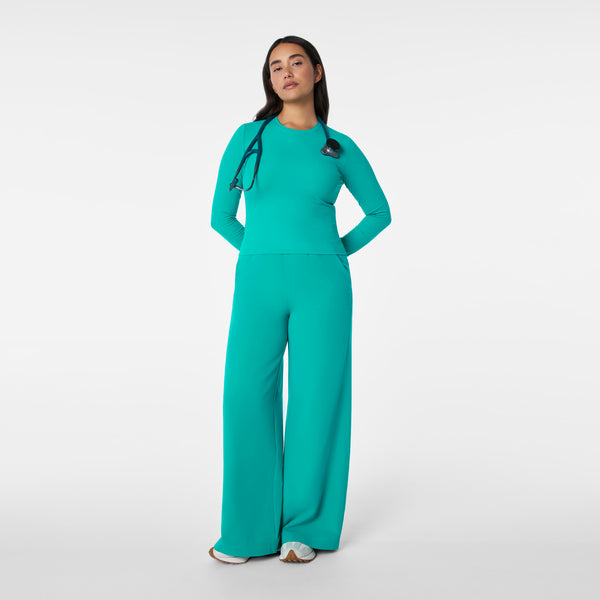 women's Lagoon Ribbed Cropped  - Longsleeve Underscrub