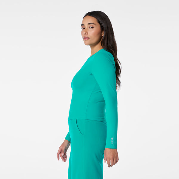 women's Lagoon Ribbed Cropped  - Longsleeve Underscrub