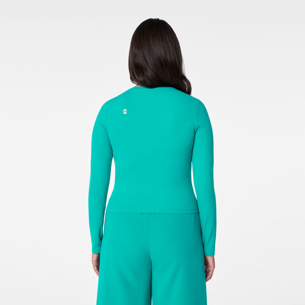 women's Lagoon Ribbed Cropped  - Longsleeve Underscrub