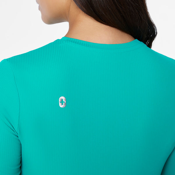 women's Lagoon Ribbed Cropped  - Longsleeve Underscrub