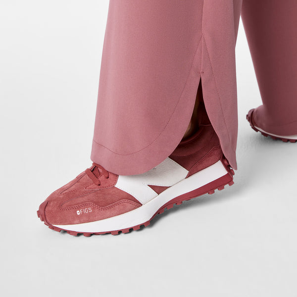 women's Mauve Marseille High-Rise Wide-Leg - Petite Scrub Pant