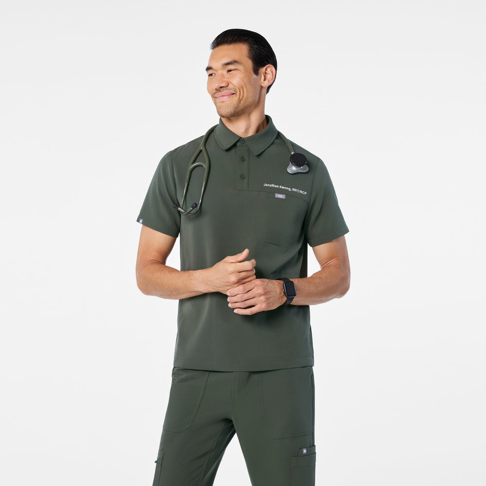 men's Moss Eugene Polo - Scrub Top