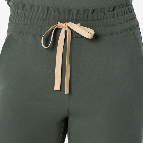 women's Moss High Waisted Allison Ultra Wide Leg - Petite Scrub Pant