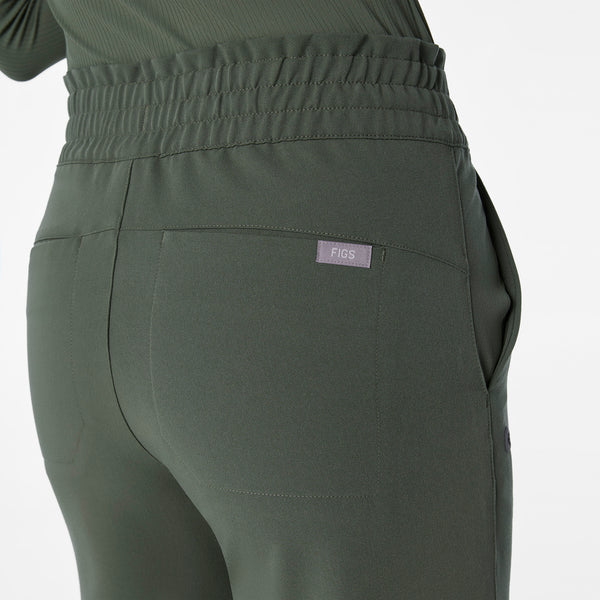 women's Moss High Waisted Allison Ultra Wide Leg - Petite Scrub Pant