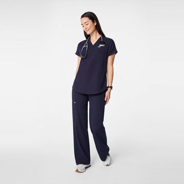 women's Navy Addison Oversized Tunic - Scrub Top