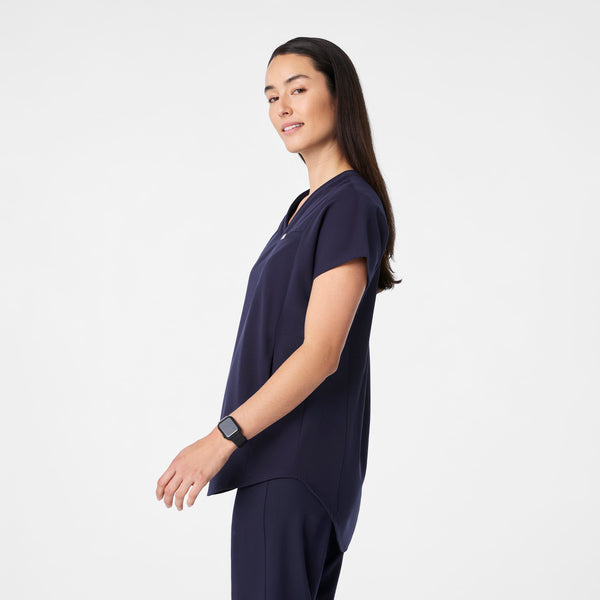 women's Navy Addison Oversized Tunic - Scrub Top