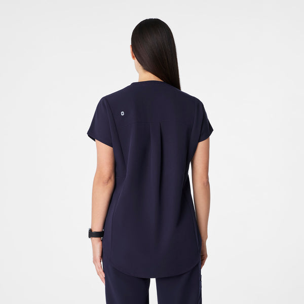 women's Navy Addison Oversized Tunic - Scrub Top