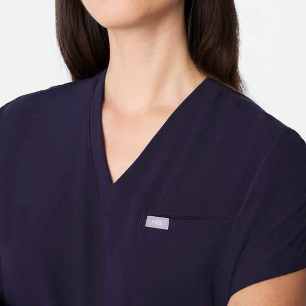 women's Navy Addison Oversized Tunic - Scrub Top