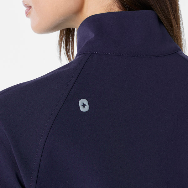 women's Navy Cropped Sydney - Scrub Jacket