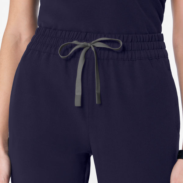 women's Navy High Waisted Salida Straight Leg - Petite Scrub Pant