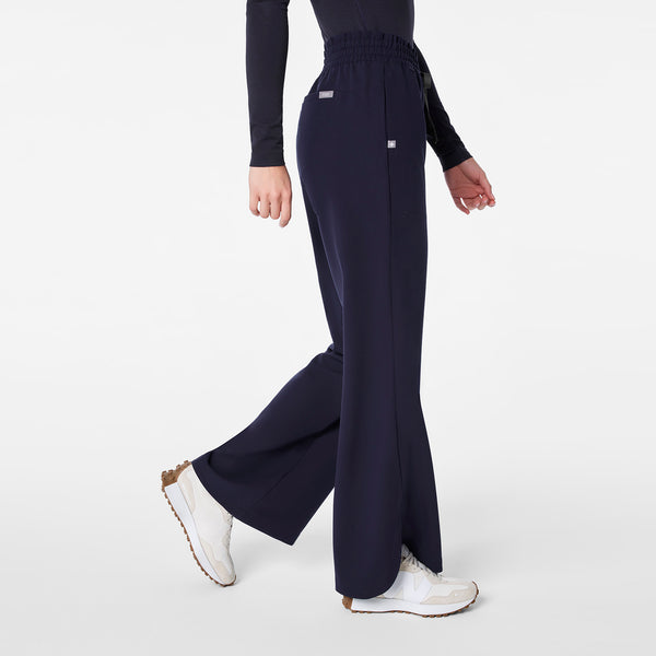 Women's Navy Marseille High-Rise Wide-Leg - Scrub Pant