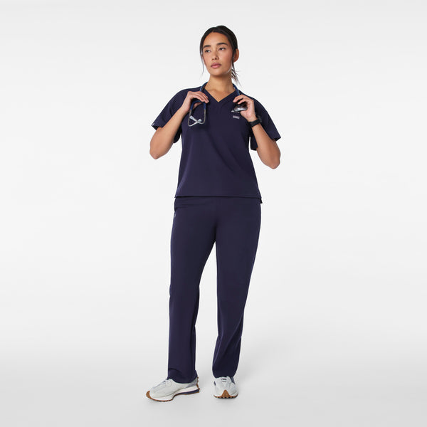 women's Navy Pagosa Relaxed V-Neck - Scrub Top