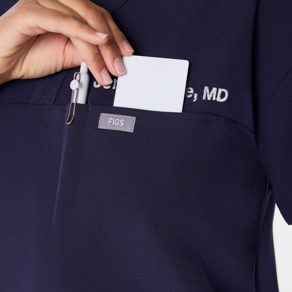 women's Navy Pagosa Relaxed V-Neck - Scrub Top