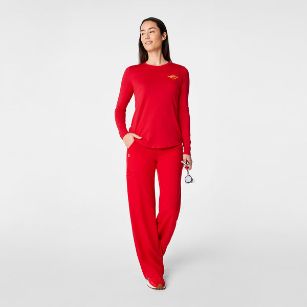 women's Pop Red Luck Looks Good On You Supersoft - Longsleeve Underscrub