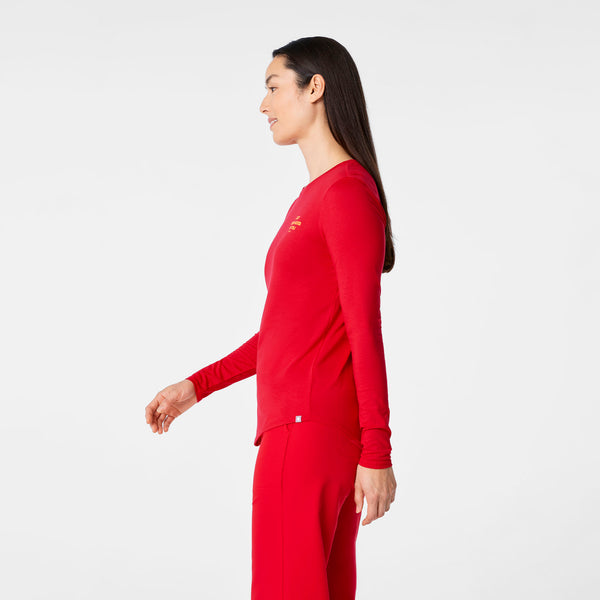 women's Pop Red Luck Looks Good On You Supersoft - Longsleeve Underscrub