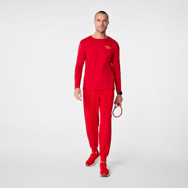 men's Pop Red Luck Looks Good On You Supersoft - Longsleeve Underscrub