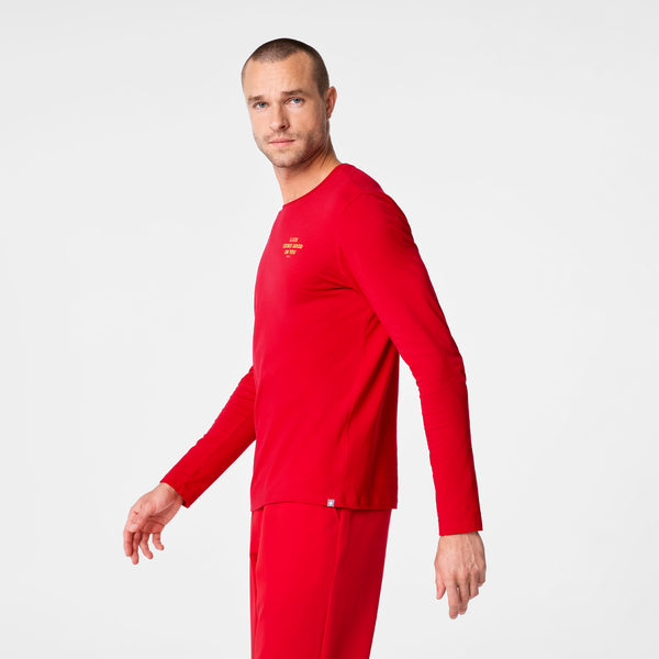 men's Pop Red Luck Looks Good On You Supersoft - Longsleeve Underscrub