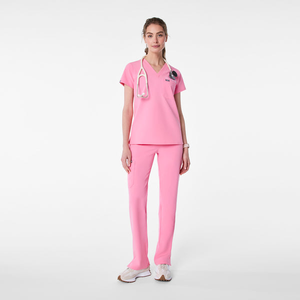 women's Sunrise Pink Catarina Petite - One-Pocket Scrub Top™