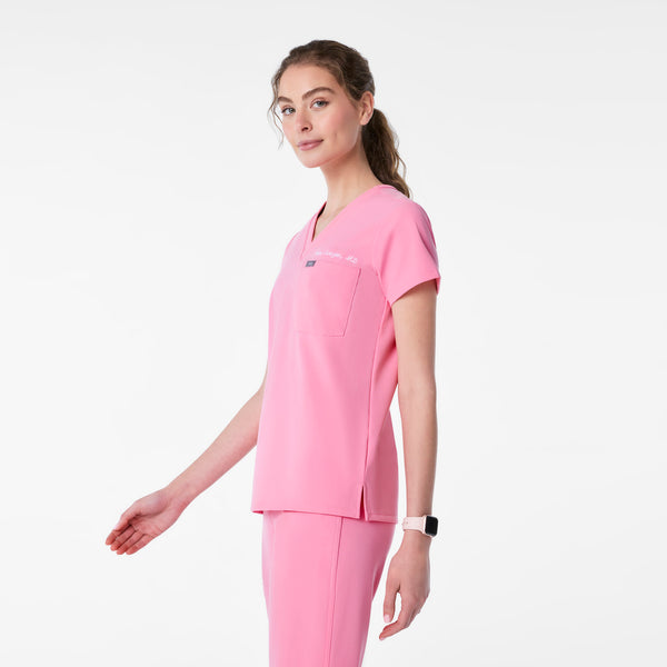 women's Sunrise Pink Catarina Petite - One-Pocket Scrub Top™