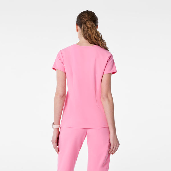 women's Sunrise Pink Catarina Petite - One-Pocket Scrub Top™