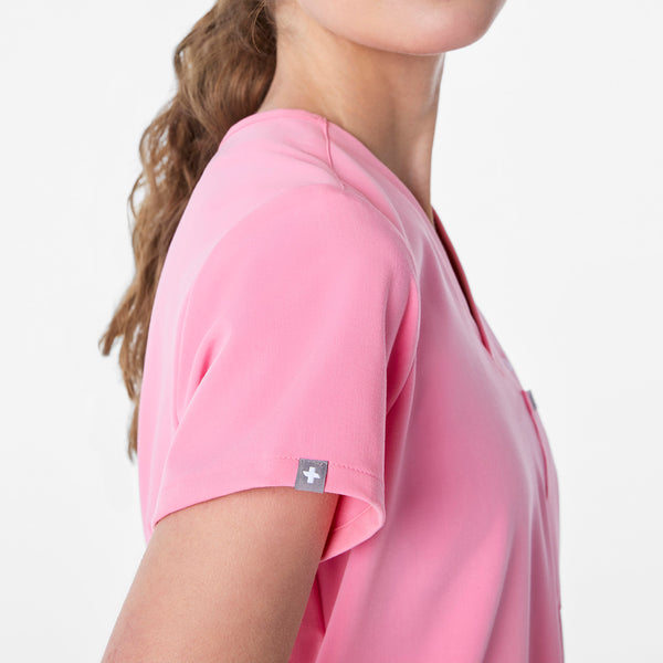 women's Sunrise Pink Catarina Petite - One-Pocket Scrub Top™