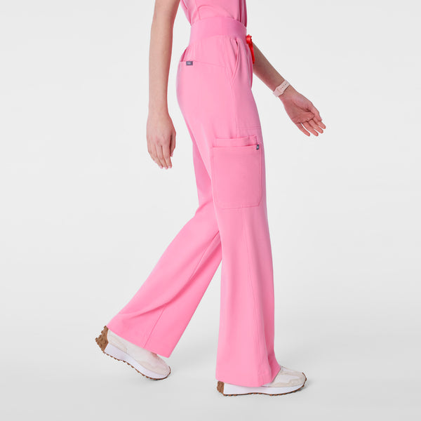women's Sunrise Pink Isabel High-Rise Wide-Leg - Tall Scrub Pant