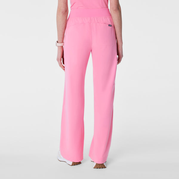 women's Sunrise Pink Isabel High-Rise Wide-Leg - Tall Scrub Pant