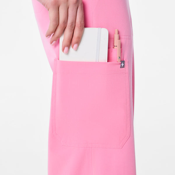 women's Sunrise Pink Isabel High-Rise Wide-Leg - Tall Scrub Pant