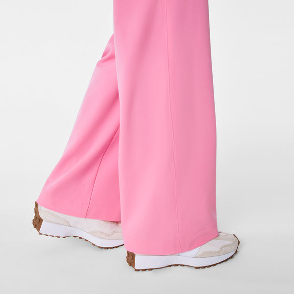 women's Sunrise Pink Isabel High-Rise Wide-Leg - Tall Scrub Pant
