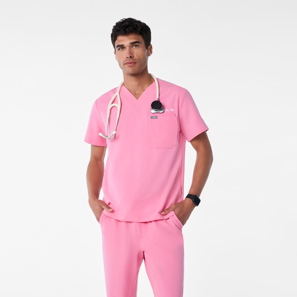 men's Sunrise Pink Leon - Three-Pocket Scrub Top™
