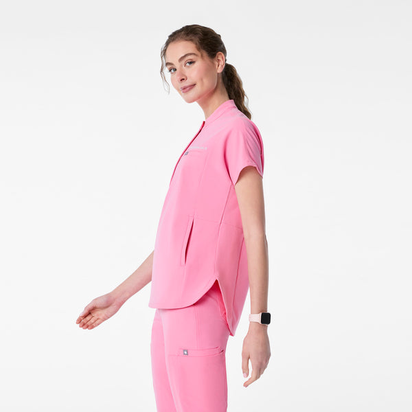 women's Sunrise Pink Montex Relaxed Scrub Top
