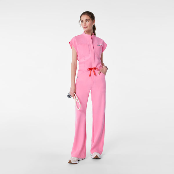 Women's Sunrise Pink Rafaela Wide-Leg - ScrubJumpsuit™