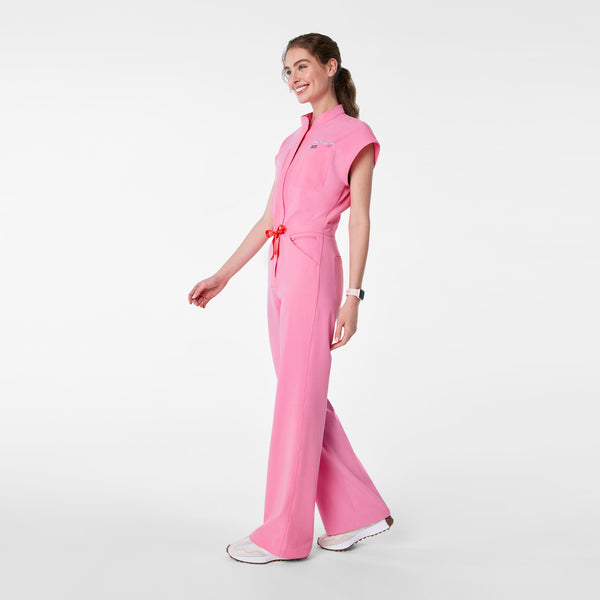 Women's Sunrise Pink Rafaela Wide-Leg - ScrubJumpsuit™