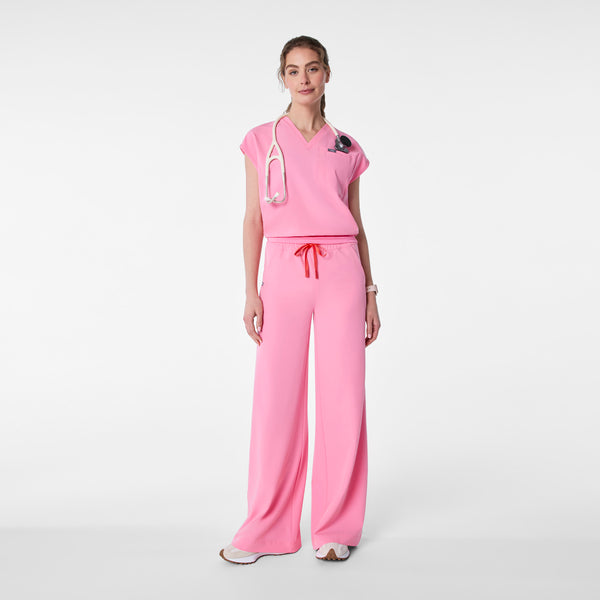 women's Sunrise Pink Raleigh Relaxed - Scrub Top