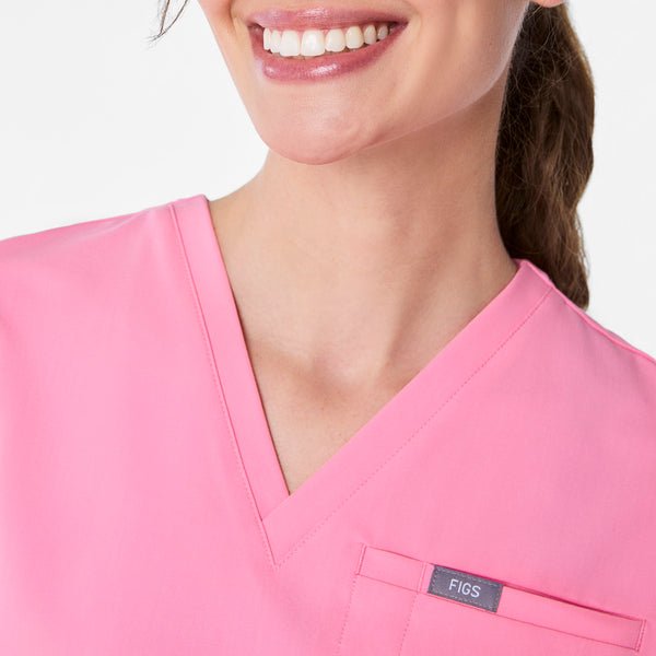 women's Sunrise Pink Raleigh Relaxed - Scrub Top