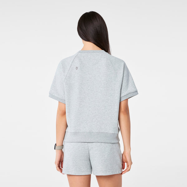 women's Heather Grey Off-Shift - Shortsleeve Sweatshirt™