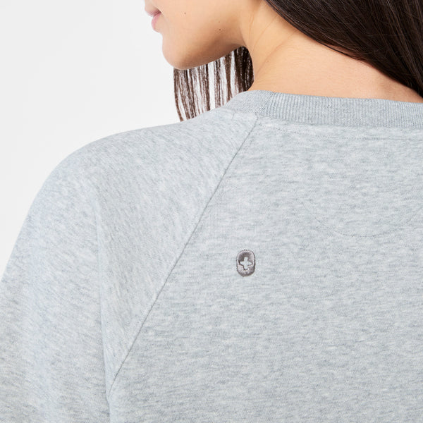 women's Heather Grey Off-Shift - Shortsleeve Sweatshirt™