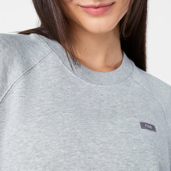 women's Heather Grey Off-Shift - Shortsleeve Sweatshirt™