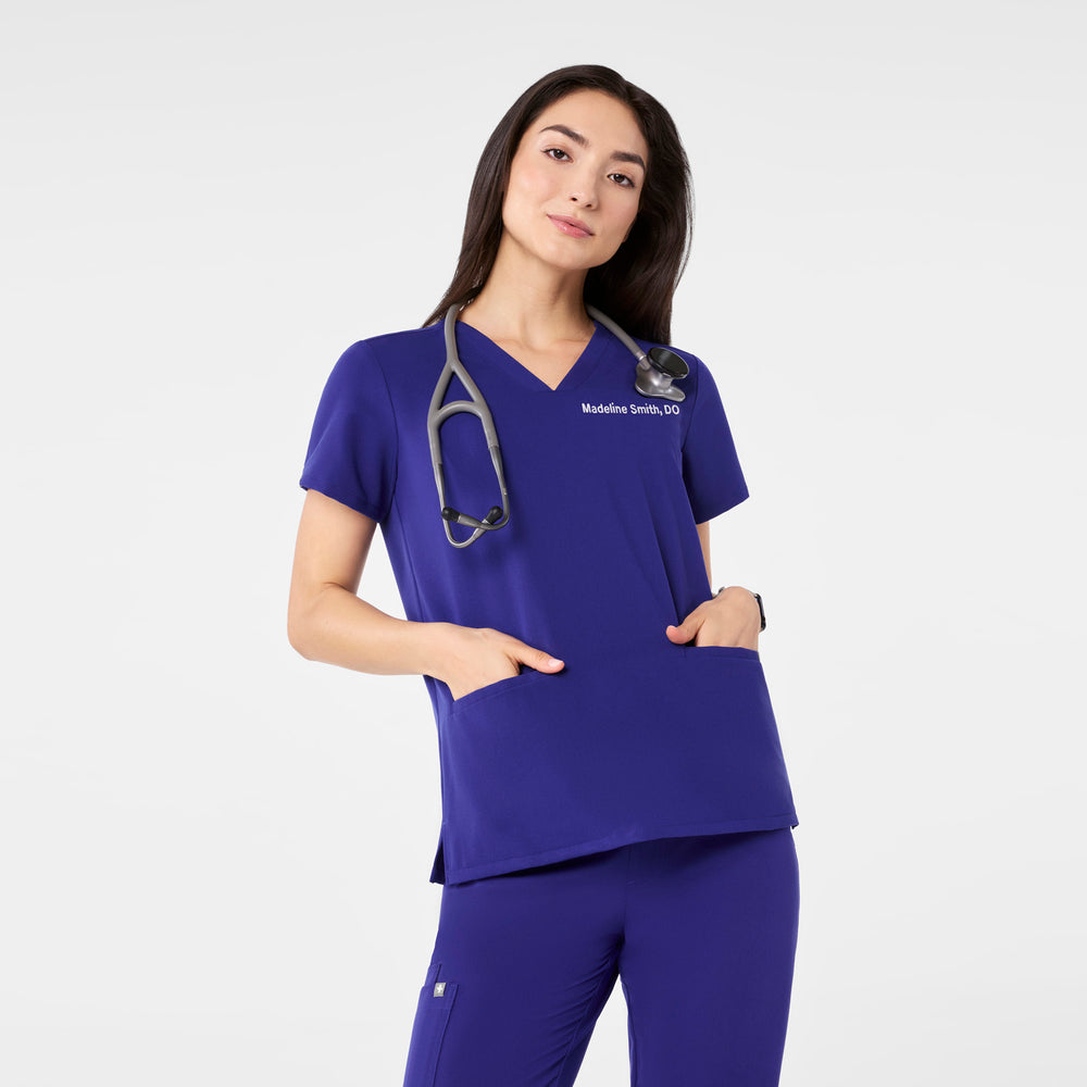 women's Deep Royal Blue Casma - Three-Pocket Scrub Top™