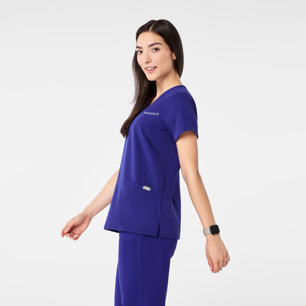 women's Deep Royal Blue Casma - Three-Pocket Scrub Top™