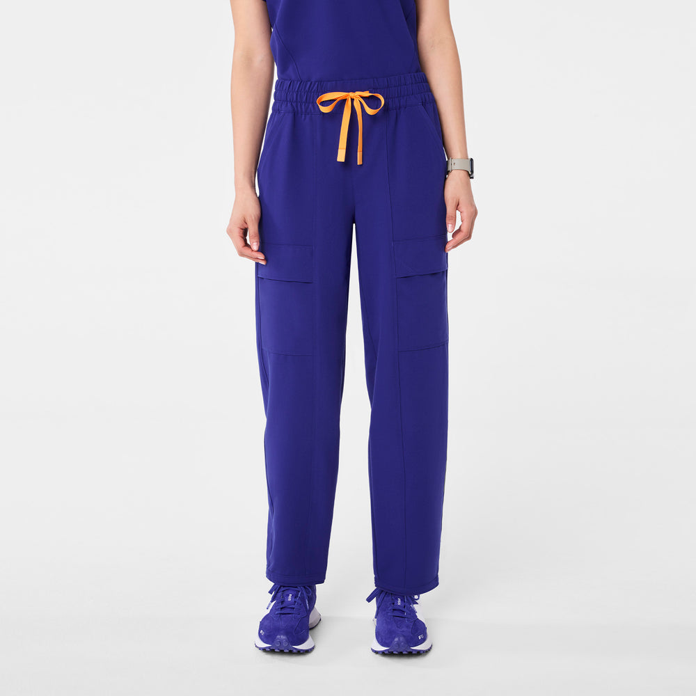 women's Deep Royal Blue High Waisted Giuliana Relaxed Straight Leg - Scrub Pant™